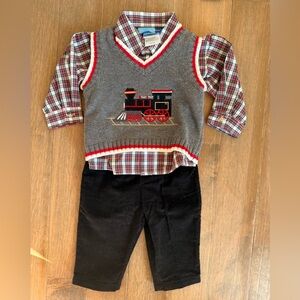 Good Lad Gray Vest with Plaid Collar